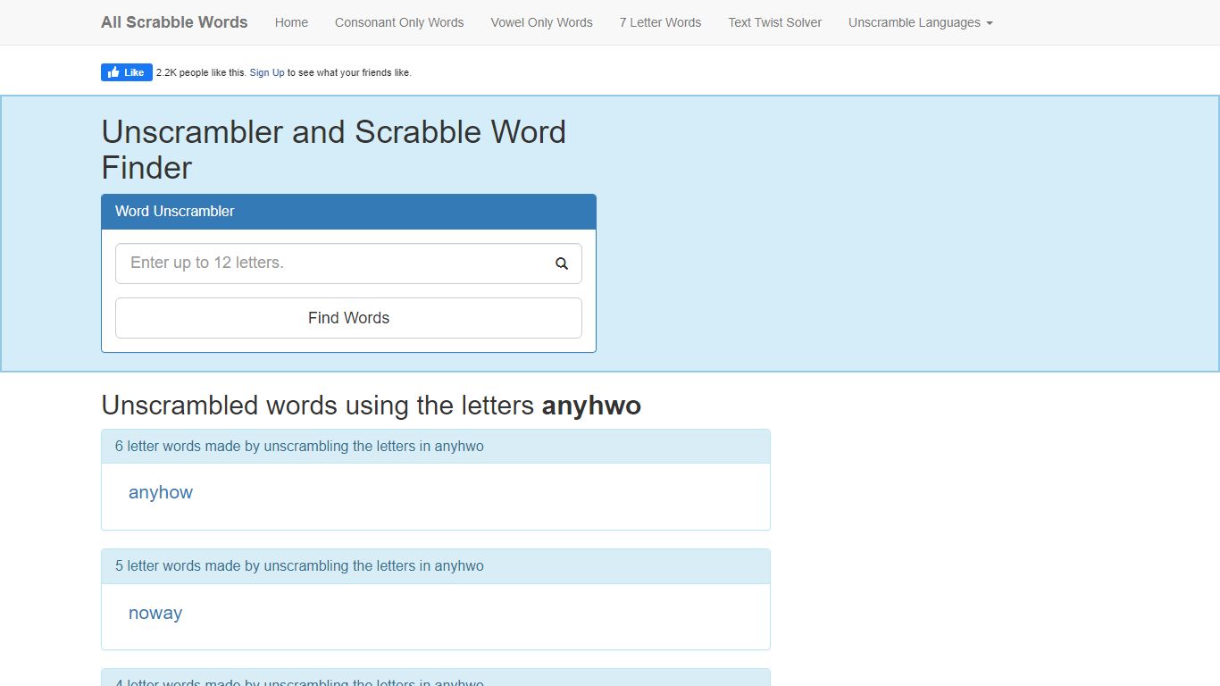 Unscramble anyhwo | Unscramble Letters anyhwo | Word Generator from ...